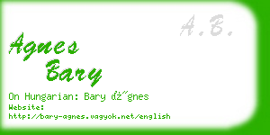 agnes bary business card